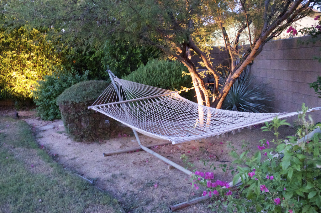 No vacation is complete without a hammock under a tree.